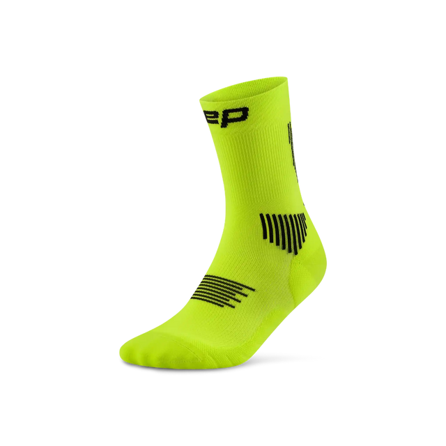 CEP Chaussettes Core Run Mid Cut pour homme - Lime / Noir