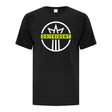 T-shirt Fan CS Trident noir avec l'écusson du Club de Soccer Trident à l'avant