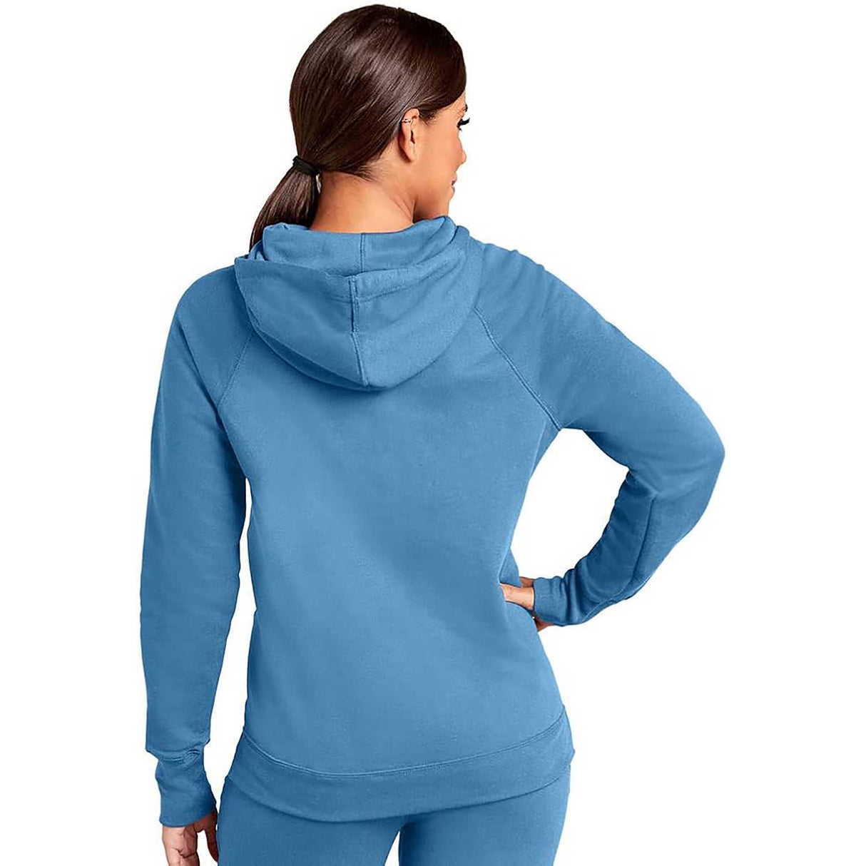 Champion Powerblend Hoodie chandail molletonné à capuche pour femme dos - Team Lite Blue