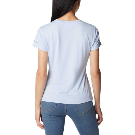 Columbia Sloan Ridge t-shirt à manches courtes femme dos -Whisper Heather / Naturally Boundless