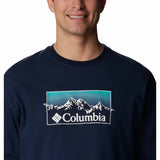 Columbia Duxbery™ Relaxed t-shirt manches longues pour homme - Collegiate Navy / Linear Range Graphic