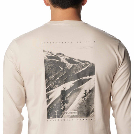 Columbia Explorers Canyon™ t-shirt manches longues pour homme - Dark Stone / Slopes Graphic