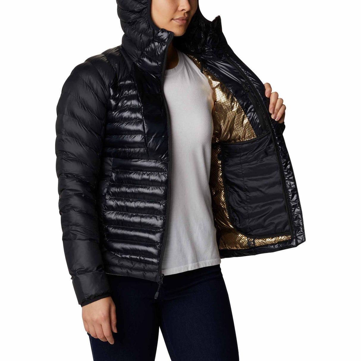 Columbia Labyrinth Loop™ Omni-Heat™ Infinity manteau d'hiver isolé avec capuchon pour femme - Black