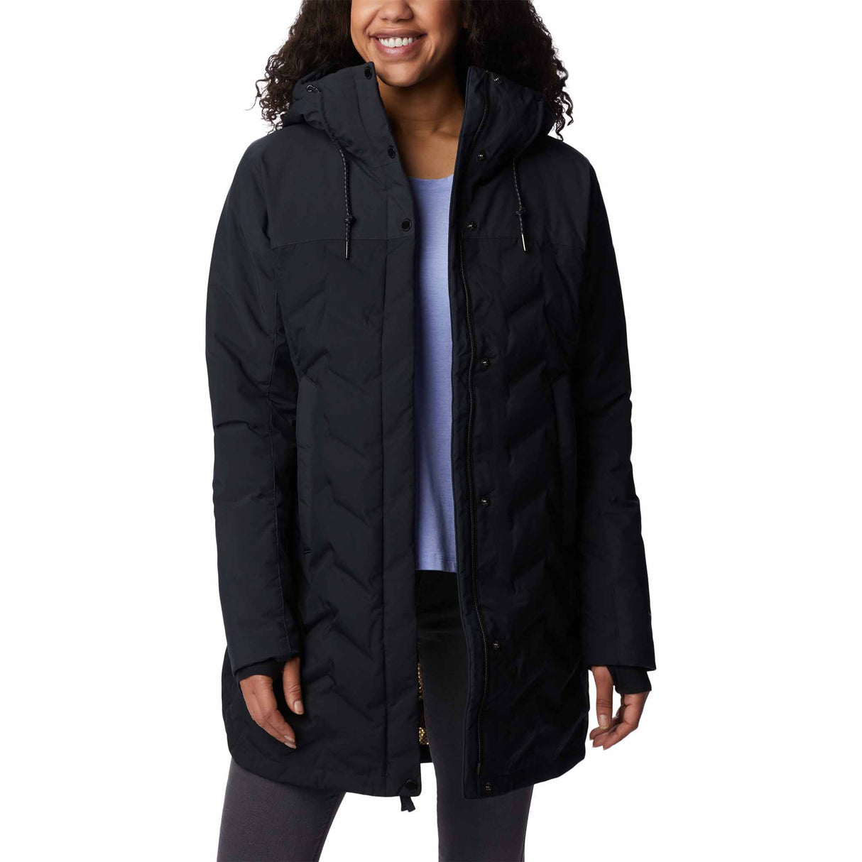 Columbia Mountain Croo II Mid Down Jacket manteau d'hiver en duvet pour femme - Noir