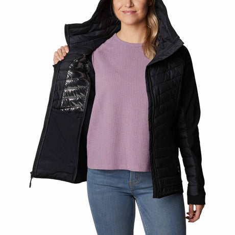 Columbia Powder Lite™ Hybrid manteau d'hiver à capuchon pour femme - Black