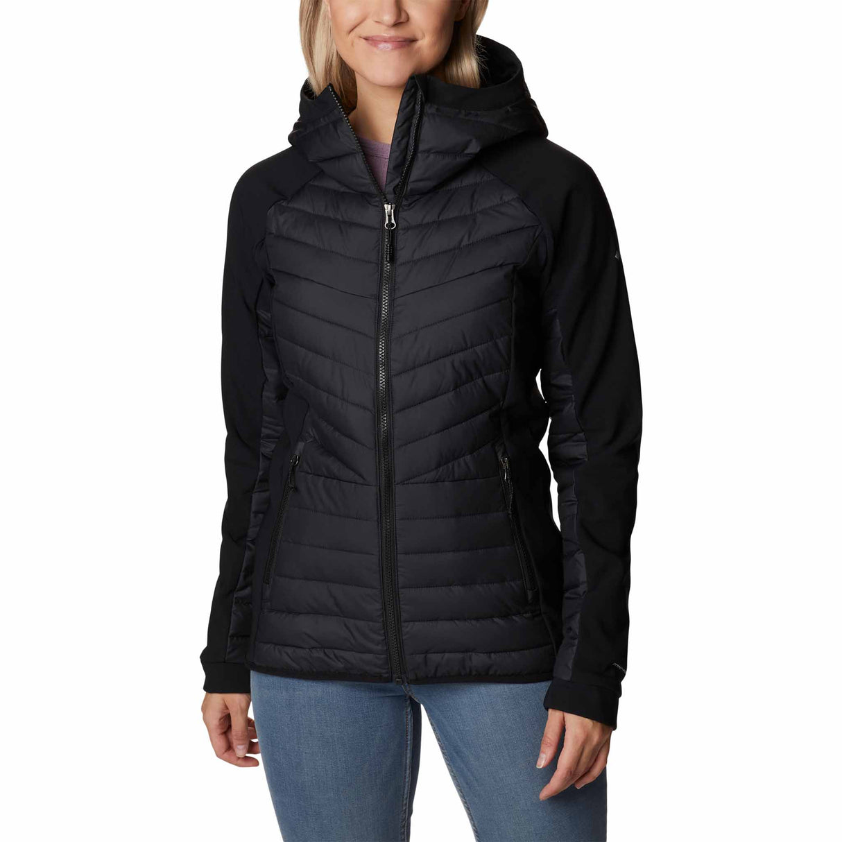 Columbia Powder Lite™ Hybrid manteau d'hiver à capuchon pour femme - Black