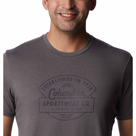 Columbia Rapid Ridge™ Graphic t-shirt pour homme - City Grey Heather / Black