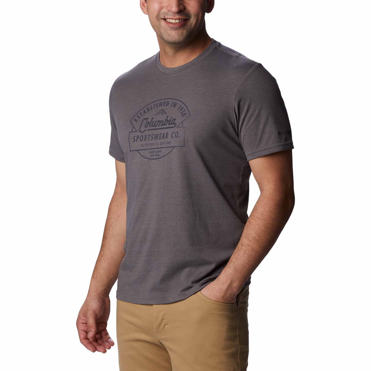 Columbia Rapid Ridge™ Graphic t-shirt pour homme - City Grey Heather / Black