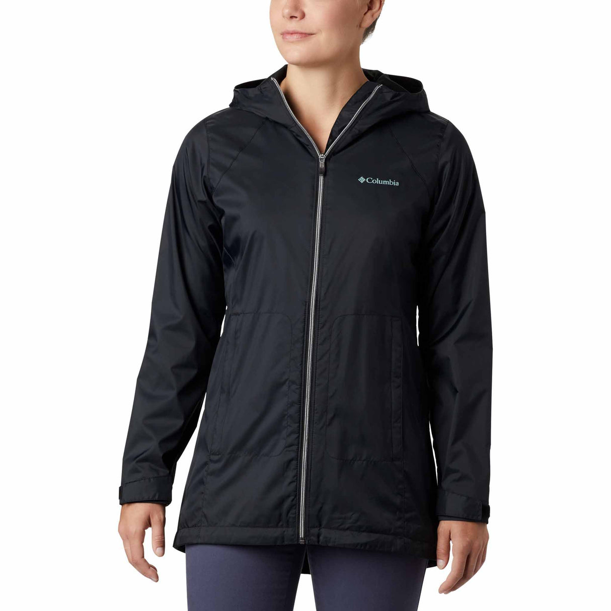 Columbia Switchback Lined Long manteau long doublé pour femme - Noir