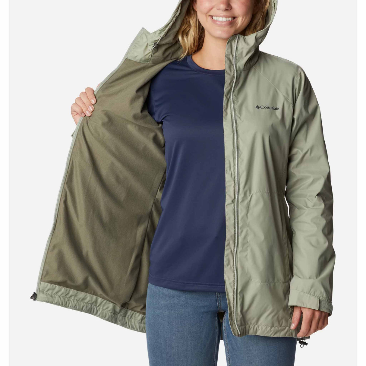 Columbia Switchback Lined Long manteau long doublé pour femme - Safari