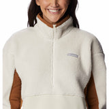 Columbia Trek™ Hybrid Sherpa Half Zip chandail pour femme - Chalk / Camel Brown