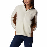 Columbia Trek™ Hybrid Sherpa Half Zip chandail pour femme - Chalk / Camel Brown