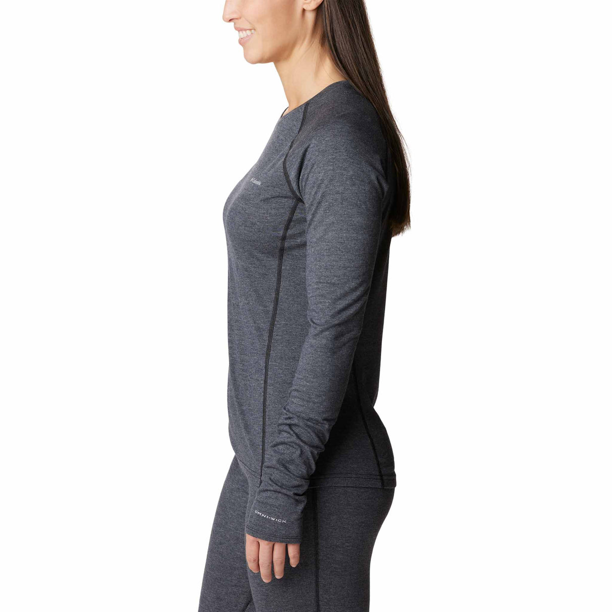 Columbia Tunnel Springs Wool Crew haut à manches longues pour femme - Noir