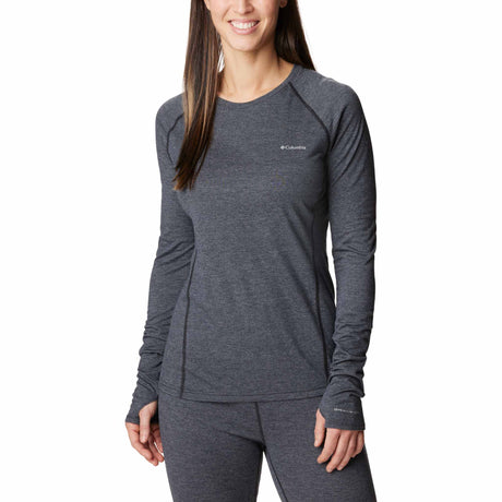 Columbia Tunnel Springs Wool Crew haut à manches longues pour femme - Noir