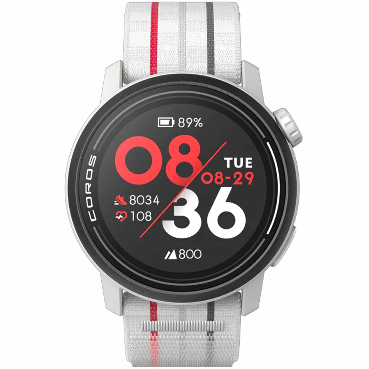 COROS Pace 3 montre GPS sport - Nylon / Blanc