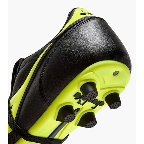 Diadora Brasil Icon LT T MDPU chaussures de soccer à crampons - Noir / Jaune Fluo