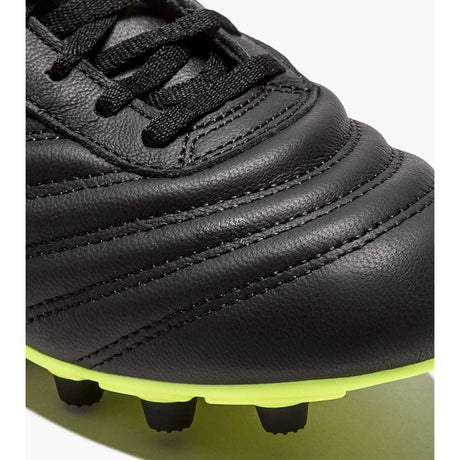 Diadora Brasil Icon LT T MDPU chaussures de soccer à crampons - Noir / Jaune Fluo