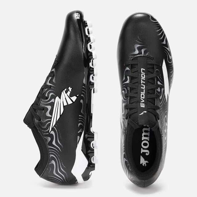 Joma Evolution JR 2501 AG Chaussures de soccer gazon artificiel pour enfants - Noir / Blanc