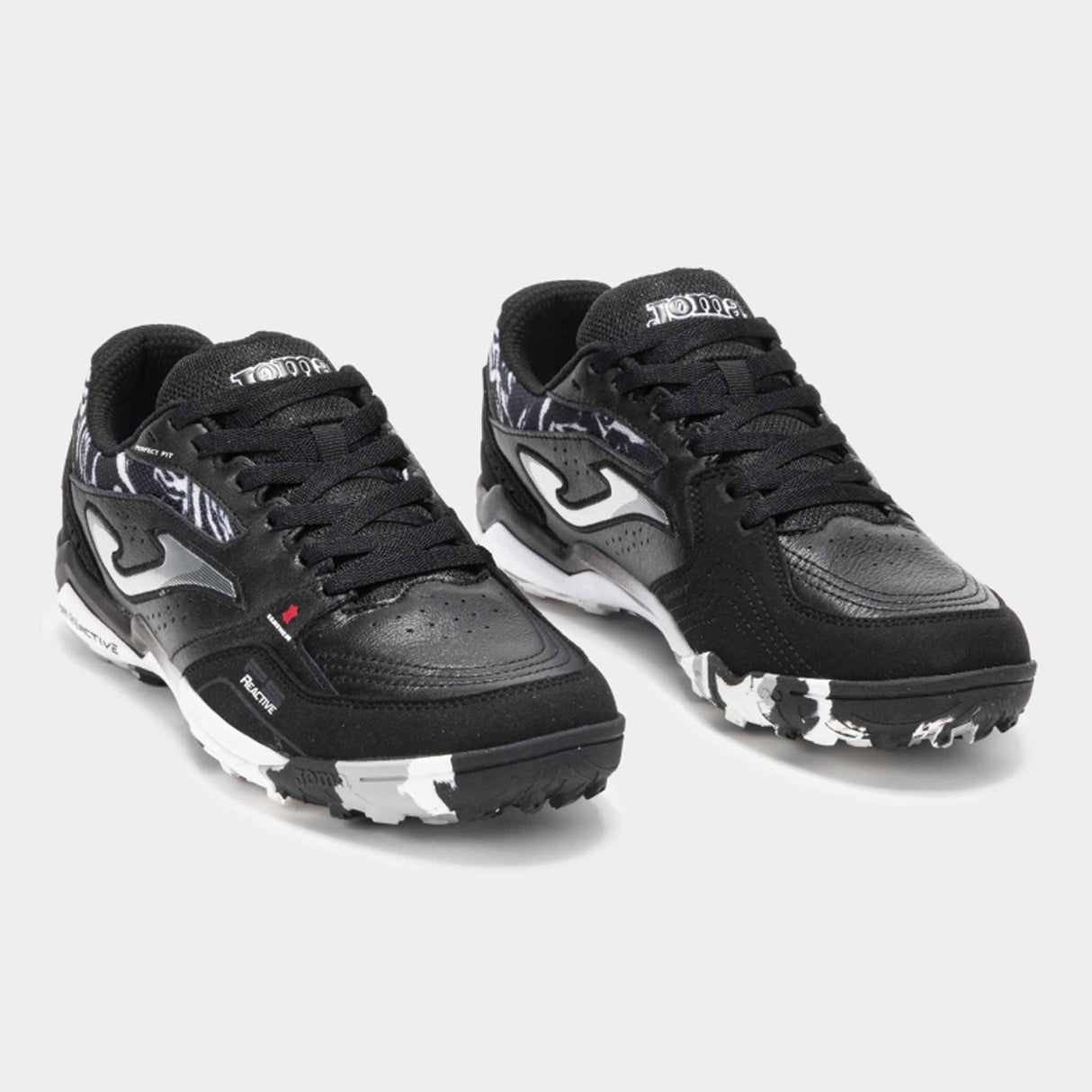 Joma FS Reactive 2501 Turf Soccer Shoes - Black / White
