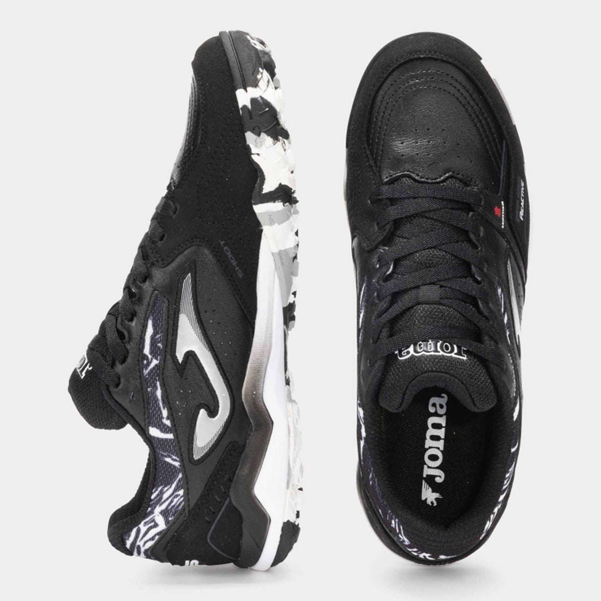 Joma FS Reactive 2501 Turf Soccer Shoes - Black / White