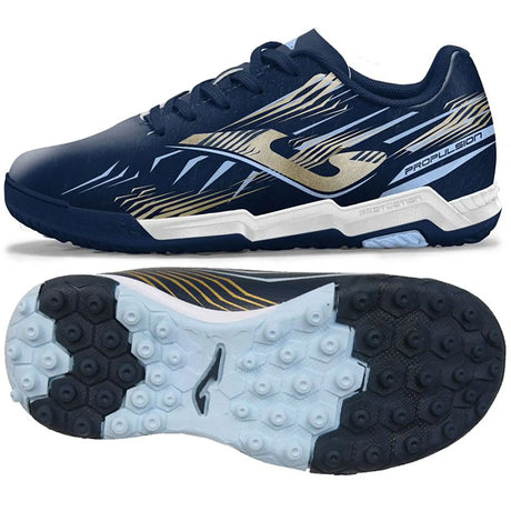 Joma Propulsion 2503 JR Turf chaussures de soccer pour enfant - Bleu/  Or