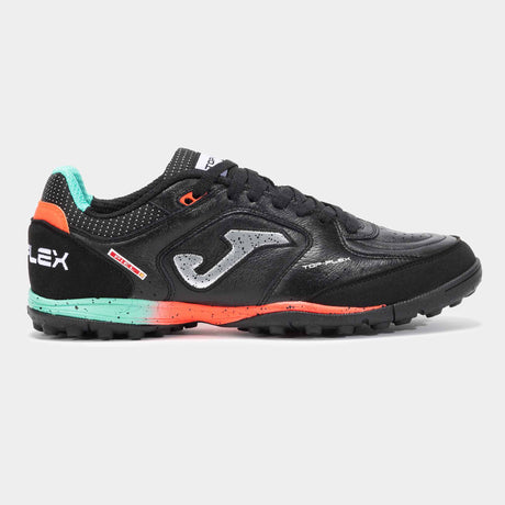 Joma Top Flex 2501 Turf Soccer Shoes - Black / Coral / Turquoise