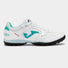 Joma Top Flex 2502 TF Turf Soccer Shoes - White / Turquoise