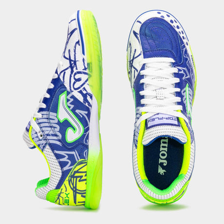 Joma Top Flex 2564 Pito Futsal Indoor Soccer Shoes - Blue / White / Green
