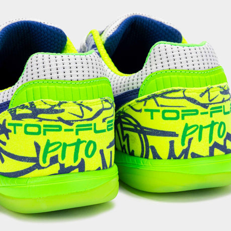 Joma Top Flex 2564 Pito Futsal Indoor Soccer Shoes - Blue / White / Green