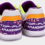 Joma Top Flex 2572 Amandinha Futsal Indoor Soccer Shoes - White / Purple