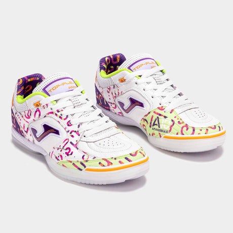 Joma Top Flex 2572 Amandinha Futsal Indoor Soccer Shoes - White / Purple