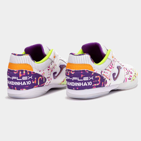 Joma Top Flex 2572 Amandinha Futsal Indoor Soccer Shoes - White / Purple