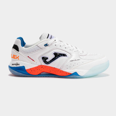 Joma Top Flex Plus Futsal Indoor Soccer Shoes - White / Blue / Red