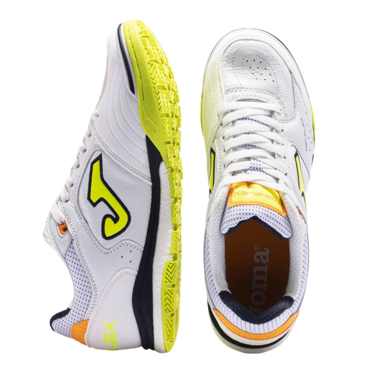 Joma Top Flex Rebound futsal chaussures de soccer interieur adulte - Blanc / Jaune