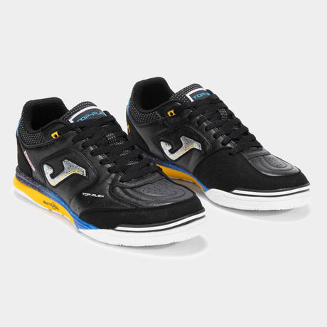 Joma Top Flex Rebound 2501 Futsal Indoor Soccer Shoes - Black / Blue / Yellow