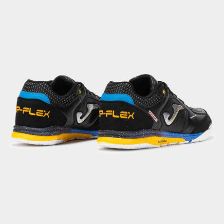 Joma Top Flex Rebound 2501 Futsal Indoor Soccer Shoes - Black / Blue / Yellow