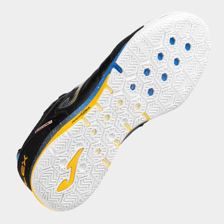 Joma Top Flex Rebound 2501 Futsal Indoor Soccer Shoes - Black / Blue / Yellow