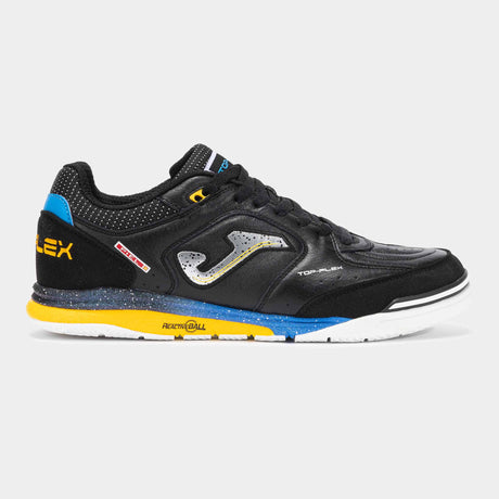 Joma Top Flex Rebound 2501 Futsal Indoor Soccer Shoes - Black / Blue / Yellow