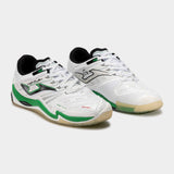 Joma Top Flex Ultimate 2502 Futsal Indoor Soccer Shoes - White / Green