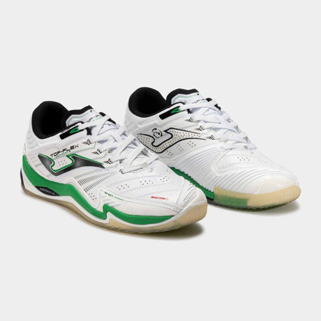 Joma Top Flex Ultimate 2502 Futsal Indoor Soccer Shoes - White / Green