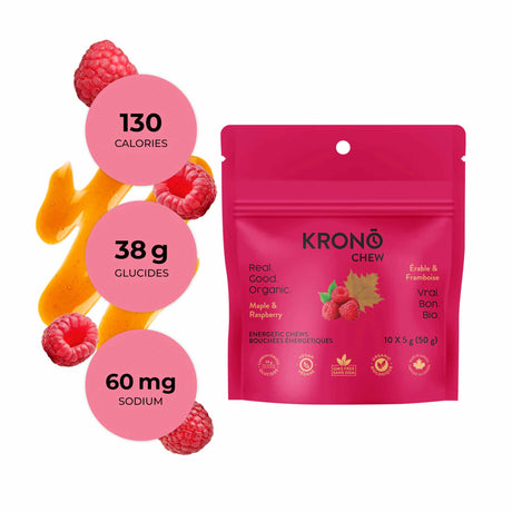 Krono Nutrition Chews Framboise & Érable - Boite de 12
