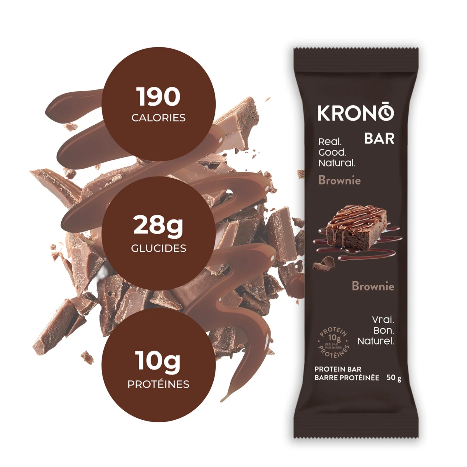 Krono Protein Bar Brownie nutrition facts
