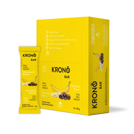 Krono Nutrition Chocolate & Banana Protein Bar box of 12