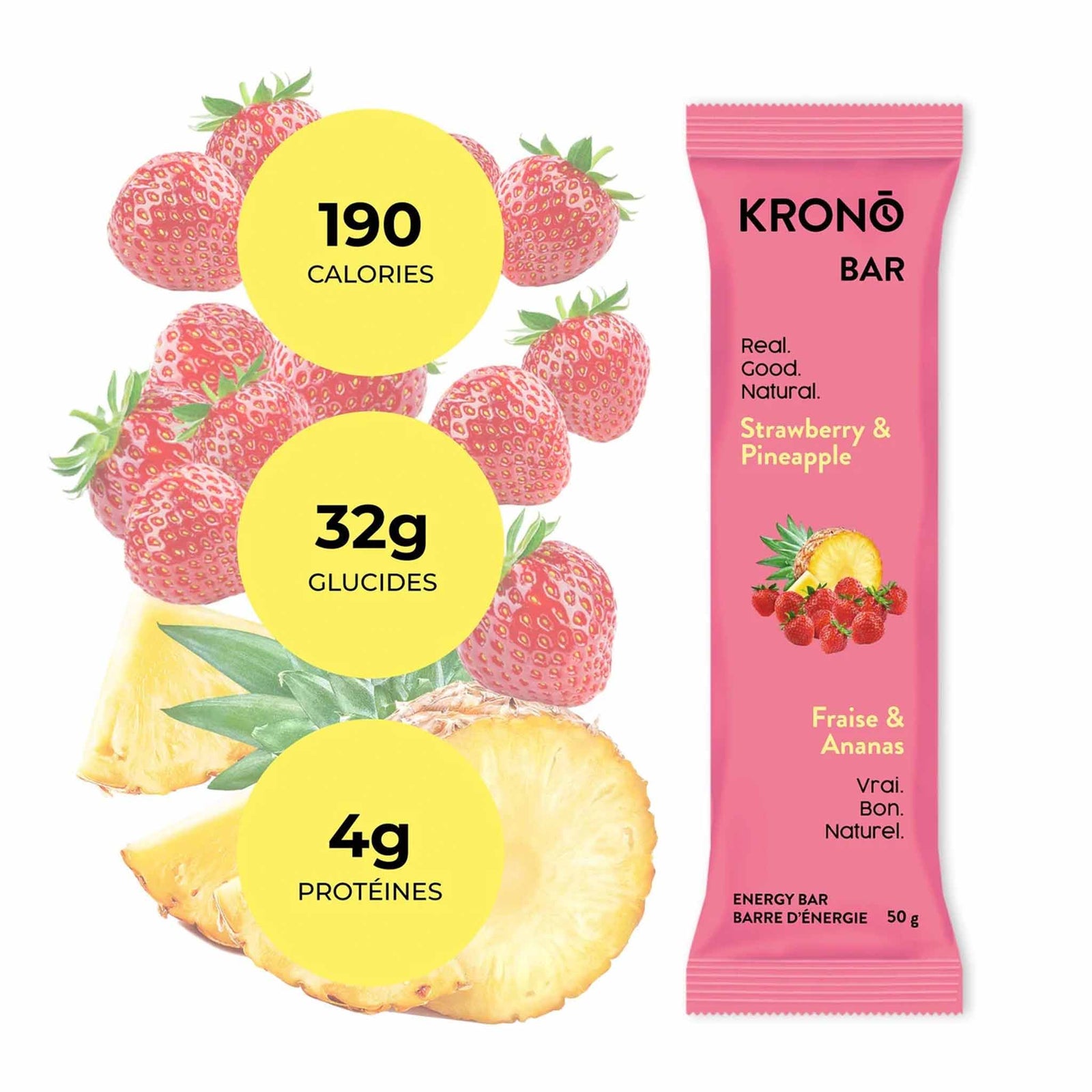 Krono Nutrition Krono Nutrition Barres énergétique fraises & ananas