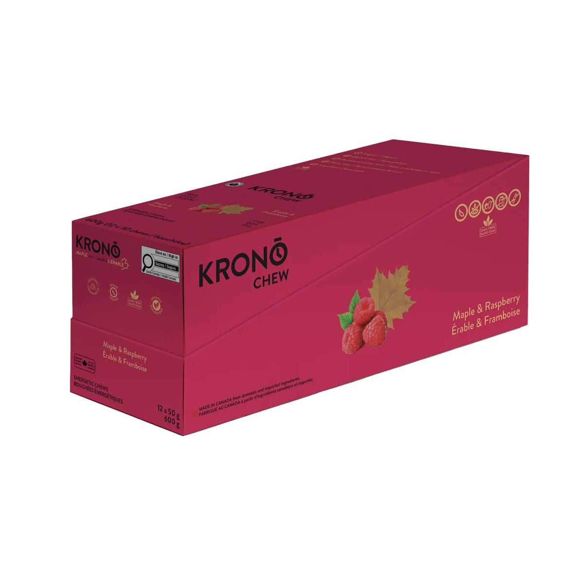 Krono Nutrition Chews Maple & Raspberry - Box of 12