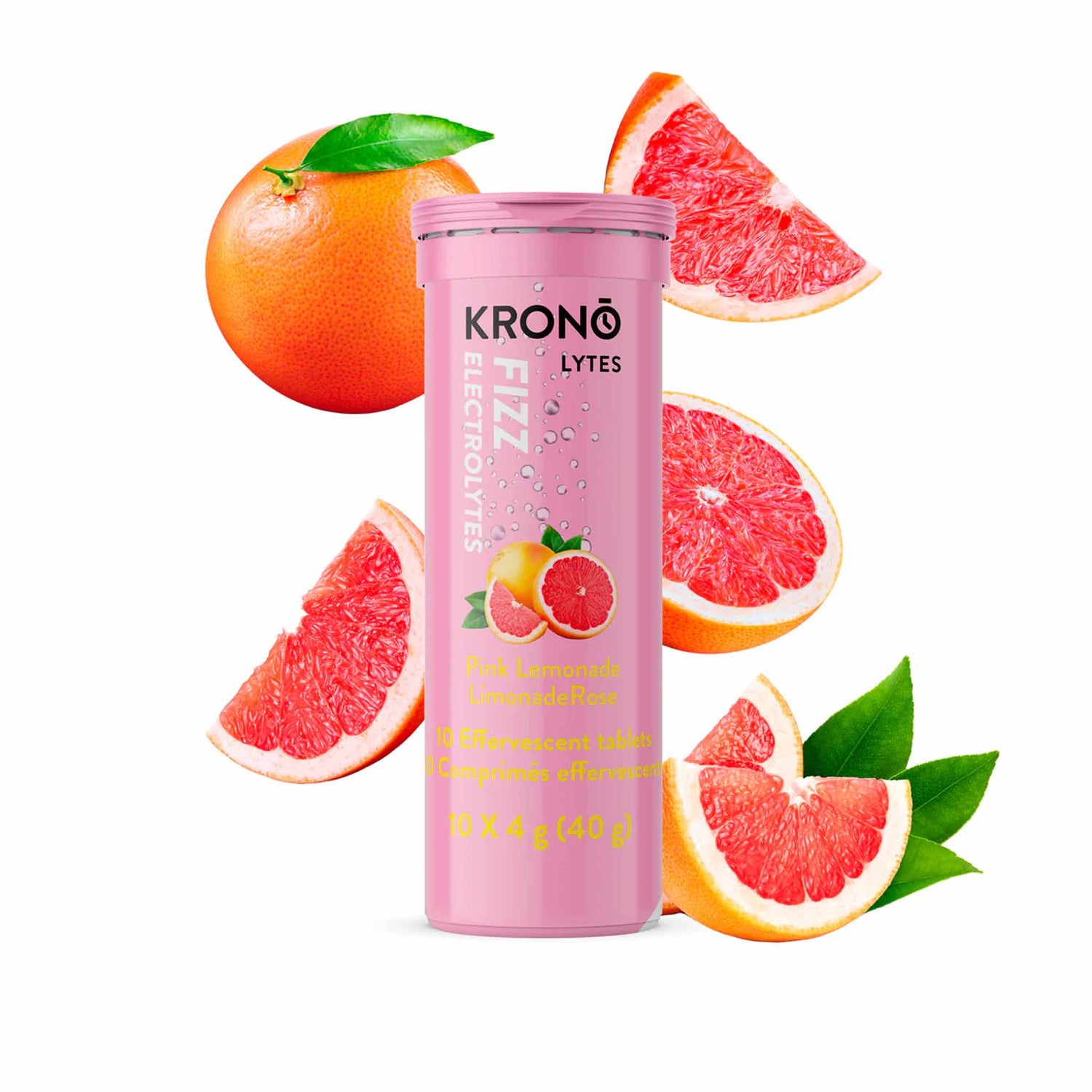 Krono Nutrition Krono Nutrition Electrolytes Tablettes Effervescentes Limonade Rose