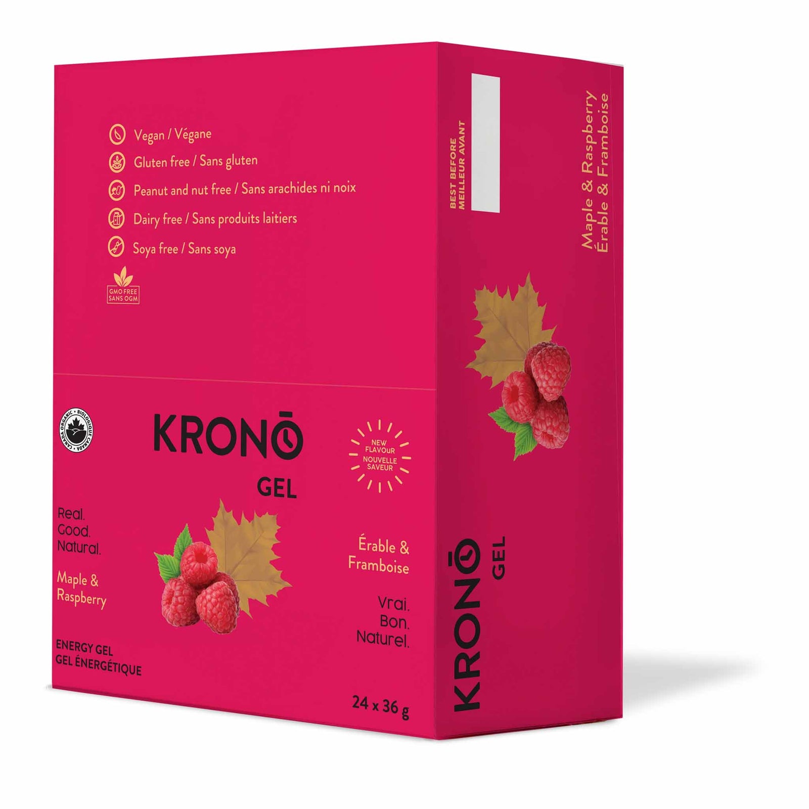 Krono Nutrition Maple & Raspberry Energy Gel - Box of 24