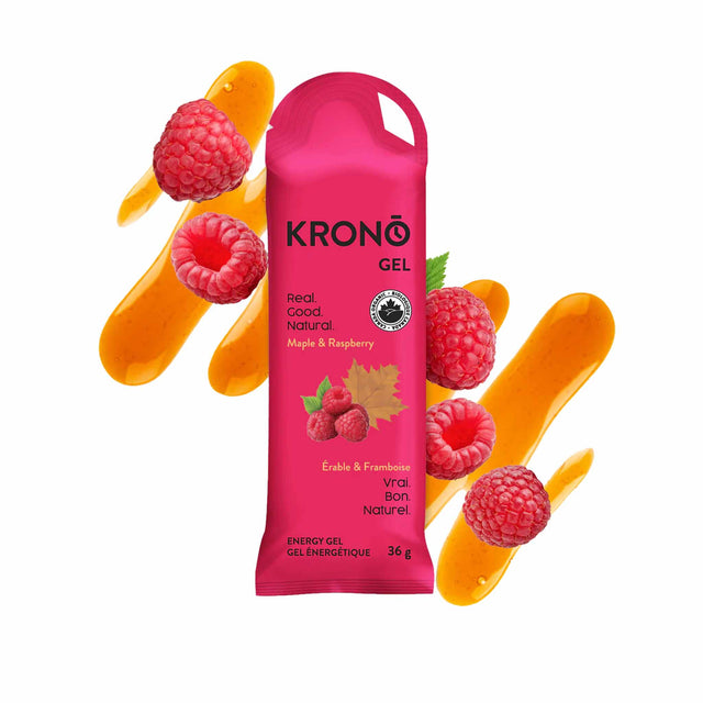 Krono Nutrition Gel énergétique Érable et framboise - Boîte de 24