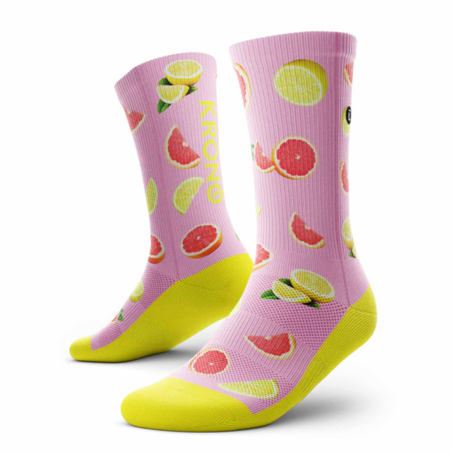 Krono Nutrition Krono chaussettes Outway unisexes de course limonade rose