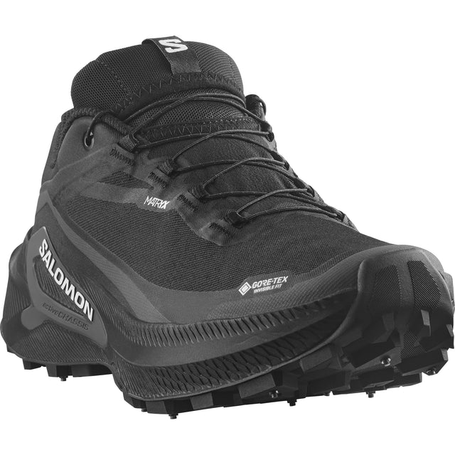 Salomon Genesis 2 GTX Spike chaussures de course en sentier unisexe - Black / Black / White, vue de dessus
